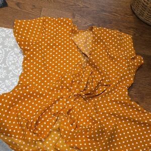 Orange Polka Dot Blouse